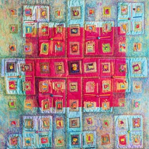 Vickie Hallmark | Soul Searching, machine quilted art quilt thread painting